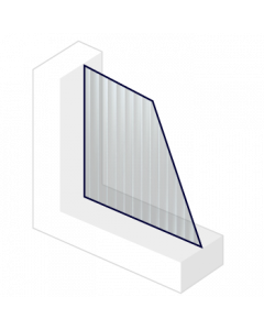 Figuurglas Canale blank 4mm | Enkelglas
