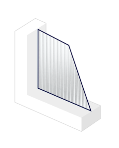 Figuurglas Canale mat-blank 4mm | Enkelglas