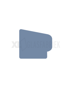 Glaslat 17×19 Grijs met sponning 3x4mm 
