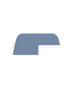 Opdeklat 15x33mm met sponning 7x16 mm Grijs