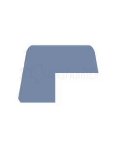 Opdeklat 25x37mm met sponning 13x21 mm Grijs
