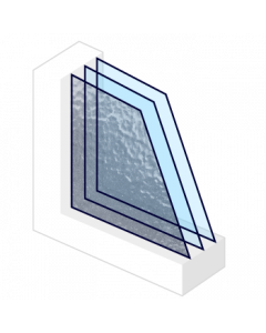 XL- Tripleglas | Figuurglas Kathedraal max | 4f-sp-*4-sp-*4 | 0.8W/m2K.