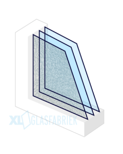 XL- Tripleglas | Figuurglas Byzanthijn fijn | 4f-sp-*4-sp-*4 | 0.8 W/m2K.
